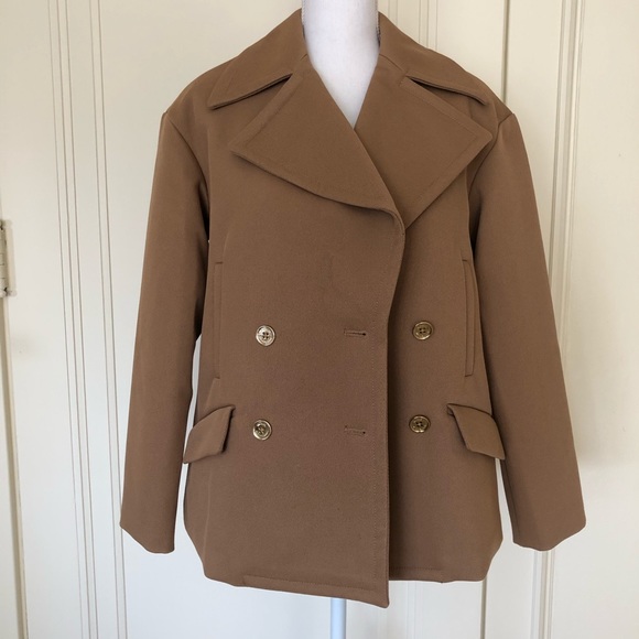 Brand New - Michael Kors Stretch Twill Peacoat - Picture 2 of 3